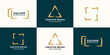 © starterz - square triangle combined with brush stroke logo concept