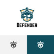 Defender Shield Knight Spartan Soldier Warrior Armour War Logo