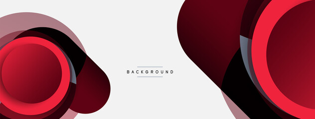 Circle and round shapes abstract background. Vector illustration for wallpaper banner background or landing page