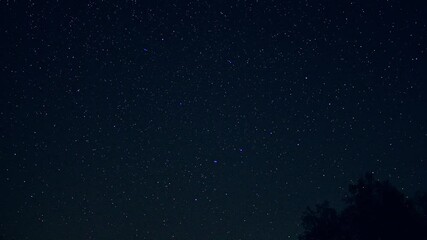 Wall Mural - Night starry sky, time-lapse