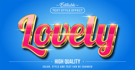 Leinwandbilder - Editable text style effect - Lovely text style theme.