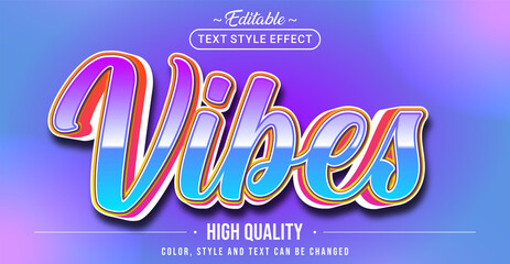 Poster - Editable text style effect - Vibes text style theme.