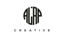 Letters ALAP Creative Circle Logo Design Vector, 4 Letters Logo