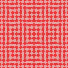 Poster - Red en pink Houndstooth pattern seamless repeat pattern print background