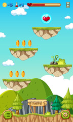 Game Template Nature Forest Scene