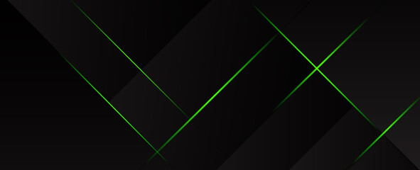 Abstract geometric green gradient lines illustration banner pattern background
