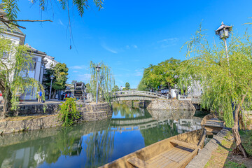 秋の倉敷美観地区　岡山県倉敷市　Kurashiki Bikan Historical Quarter in Autumn. Okayama-ken Kurashiki city