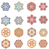 Fototapeta Kuchnia - arabic colored ornament, mandala. geometric pattern, oriental art, vector illustration