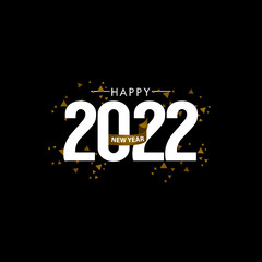 Wall Mural - Happy New Year 2022 Celebration Vector Template Design Illustration