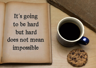 Sticker - It´s going to be hard but hard does not mean impossible