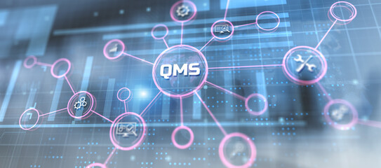 QMS quality management system business and industrial technology concept.