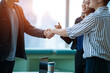© visoot - Shaking hands,successful business people shakes hands with partner,Concept of signing an agreement.