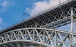 Ponte Dom Luís I, Fachwerk-Bogenbrücke , Metallbrücke    Porto am Rio Douro, Küstenstadt Portugals,  Brücken, Portwein, Altstadt mittelalterlichen Viertel Ribeira