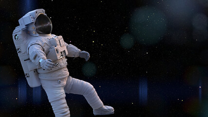 Wall Mural - astronaut in empty space