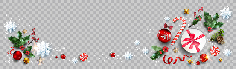 Wall Mural - winter decorative composition.
