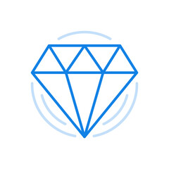 Poster - Perfect business vector icon. Diamond crystal of quality management ideal and reliable financial strategy.