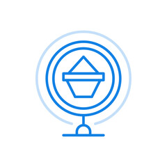 Poster - Shopping delivery analysis vector line icon online retail and commercial sales.