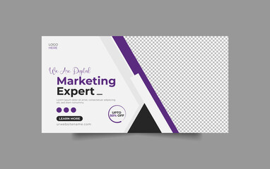 Wall Mural - Digital marketing social media and web banner template