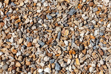 Gravel Background Of Rock Pebble Stones Used For Landscaping And Pathways In Gardens With A Nice Texture Pattern, Stock Photo Image