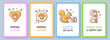 © bsd studio - Pet lovers community greeting card with color icon element set. Pet ownership. Postcard vector design. Decorative flyer with creative illustration. Notecard with congratulatory message