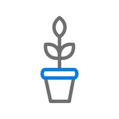 Plant Line Blue Vector Icon Design