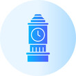 clock tower gradient icon
