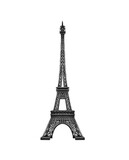 Fototapeta Boho - Model of the Eiffel Tower isolated on a white background.