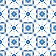 Italian tile pattern seamless vector with star ornaments. Portuguese azulejos, mexican talavera, sicily majolica, spanish motifs. Abstract ceramic texture for kitchen wall or bathroom floor.