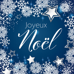 Sticker - French Merry christmas background