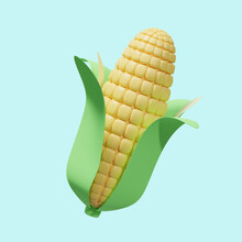 Corn 3d Illustration