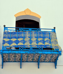 Wall Mural - picturesque balcony   in the center of San Vito Lo Capo Sicily Italy