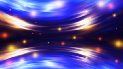 Wall Mural - dark futuristic, bright abstract background, neon glow, laser lines, shapes. blurry bokeh.