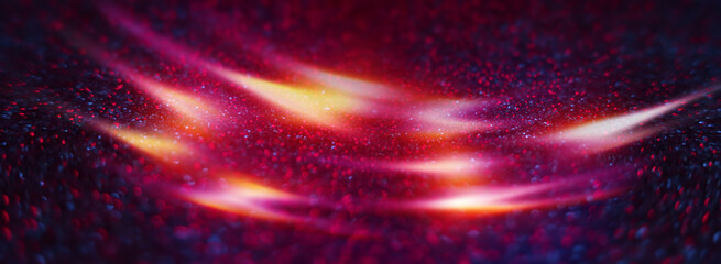 Wall Mural - dark futuristic, bright abstract background, neon glow, laser lines, shapes. blurry bokeh.