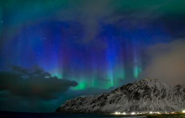 Wall Mural - Northern Lights Sky in Northern Norway