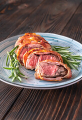 Poster - Bacon-wrapped beef steack