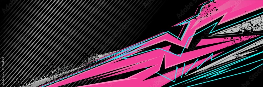Abstract Car decal design vector. Graphic abstract stripe racing ...