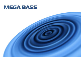 Poster - Low-frequency dynamic pulsating membrane. Vector graphics