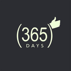 Poster - 365 days message symbol