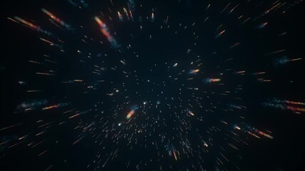 Poster - Abstract Falling Magic Particles Background Loop/ 4k animation of an abstract wallpaper background with colorful falling particles seamless looping for holidays and events celebration