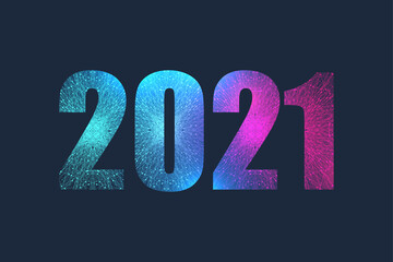 Poster - Futuristic technology template text design Christmas and Happy new year 2021. Graphic background communication 2021. Design element for presentations, postcard, flyer, leaflet and poster illustration