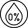 Alcohol free label line icon, vector illustration