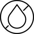Mineral oil free label line icon, vector illustration