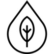 Clean cosmetics label line icon, vector illustration