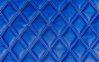 Blue faux leather texture with stitching