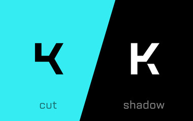 Poster - set of cyrillic letter k minimal logo icon design template elements