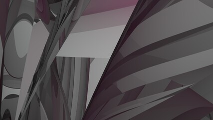 Poster - Glass or icy abstract background of broken lines. Rendering an image.