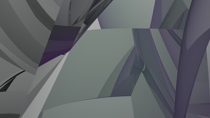 Poster - Glass or icy abstract background of broken lines. Rendering an image.