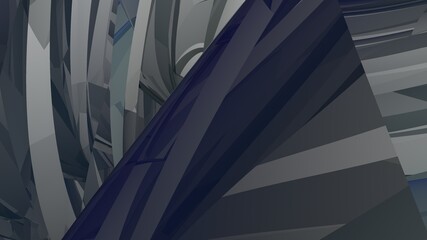 Poster - Glass or icy abstract background of broken lines. Rendering an image.