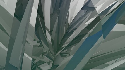 Poster - Glass or icy abstract background of broken lines. Rendering an image.