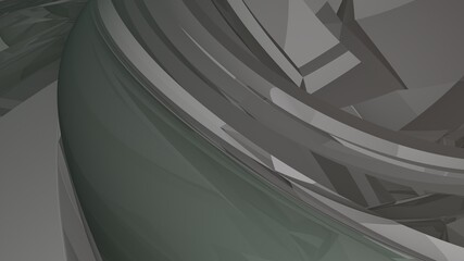 Poster - Glass or icy abstract background of broken lines. Rendering an image.